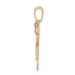 14k Two-tone The Kids Small Girl with Bow on Left Engravable Joy Charm - Image 2