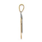 14k Two-tone The Kids Small Boy with Hat on Right Engravable Joy Charm - Image 2