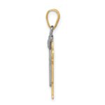 14k Two-tone The Kids Small Boy with Hat on Left Engravable Love Charm - Image 2