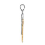 14k Two-tone The Kids Medium Boy with Hat on Right Engravable Love Charm - Image 2