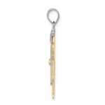 14k Two-tone The Kids Medium Boy with Hat on Left Engravable Love Charm - Image 2
