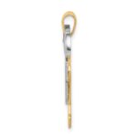 14k Two-tone The Kids Medium Double Boys Engravable Kiss Charm - Image 2
