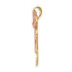 14k Two-tone The Kids Medium Double Girls Engravable Kiss Charm - Image 2