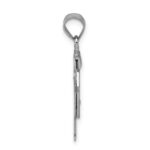 14k White Gold The Kids Small Boy with Hat on Right AA Diamond Love Charm - Image 2