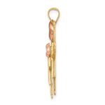 14k Two-tone The Kids Big Girl and Little Girl Engravable Love Charm - Image 2