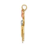 14k Tri-color The Kids Big Girl and Little Boy Engravable Love Charm - Image 2