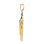 14k Two-tone The Kids Big Boy and Little Boy Engravable Love Charm - Image 2