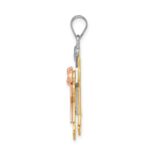 14k Tri-color The Kids Big Boy and Little Girl Engravable Joy Charm - Image 2