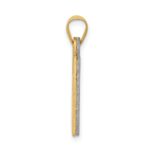 14k Two-Tone Solid Satin Chai Charm - Image 2