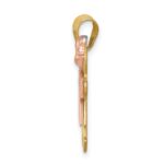 14k Tri-color The Kids Small Boy on Left and Girl on Right Engravable Kiss Charm - Image 2
