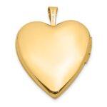 14K Satin Diamond Star I LOVE YOU Script 20mm Heart Locket - Image 3