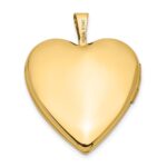 14K Pink and Green Enamel Rose 20mm Heart Locket - Image 3