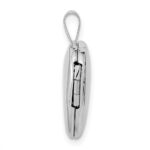 14k White Gold 16mm Heart Locket - Image 2