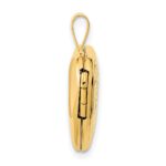 14k Leaf and Scroll 16mm Heart Locket - Image 2