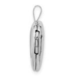 14k White Gold Two Interlocked Hearts 16mm Heart Locket - Image 2