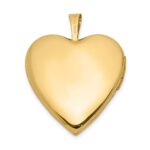 14K Polished Diamond FOREVER IN MY HEART Script 20mm Heart Locket - Image 3