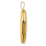 14k Polished Floral Scrolled 20mm Oval Locket - Image 2