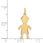 14k .018 Depth Engravable Boy Charm - Image 3