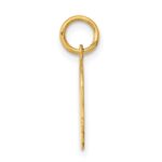 14k Plain Small .009 Gauge Facing Right Engravable Boy Head Charm - Image 2