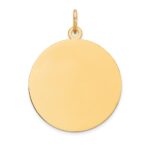 14k Plain .027 Gauge Round Engravable 23mm Disc Charm