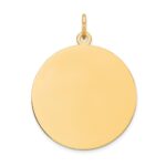 14k Plain .035 Gauge Round Engravable 24mm Disc Charm