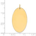 14k Plain .013 Gauge Engravable Elliptical 32x18mm Disc Charm - Image 2