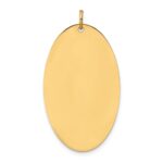 14k Plain .027 Gauge Engravable Elliptical 36x21mm Disc Charm - Image 3