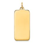 14k Plain .011 Gauge Engravable Rectangular 29x13mm Disc Charm