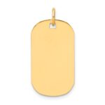 14k Plain .018 Gauge Engraveable 24x14mm Dog Tag Disc Charm