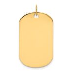 14k Plain .035 Gauge Engraveable 30x18mm Dog Tag Disc Charm