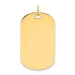 14k Plain .027 Gauge Engraveable 32x19mm Dog Tag Disc Charm - Image 2