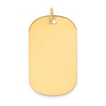 14k Plain .035 Gauge Engraveable 35x21mm Dog Tag Disc Charm
