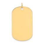 14k Plain .035 Gauge Engraveable 37x22mm Dog Tag Disc Charm
