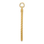 14k Plain .013 Gauge Round Engravable 36.6x34.9mm Disc with Rope Edge Charm - Image 2