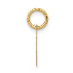 14k Boy Head on .009 Gauge 10mm Engravable Scalloped Disc Charm - Image 2
