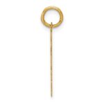 14k Plain Medium .013 Gauge Facing Right Engravable Girl Head Charm - Image 2