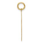 14k Plain Medium .013 Gauge Facing Right Engravable Girl Head Charm - Image 2