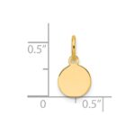 10k Plain .013 Gauge 7.5x7.5mm Circular Engravable Disc Charm - Image 2