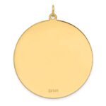 14k Plain .018 Gauge Round Engravable 38.3mm Disc Charm - Image 2
