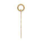14k Boy Head on .013 Gauge 18mm Engravable Scalloped Disc Charm - Image 2