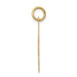 14k Girl Head on .013 Gauge 18mm Engravable Scalloped Disc Charm - Image 2