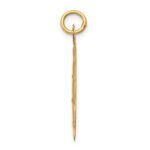 14k Girl Head on .011 Gauge 22mm Engravable Scalloped Disc Charm - Image 2