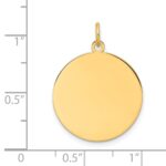 14k Plain .035 Gauge Round Engravable Disc Charm - Image 3
