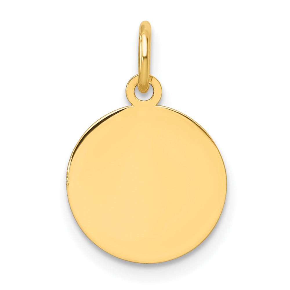 XM733-2.jpg 14k Plain .018 Gauge Round Engravable Disc Charm - Image 1