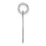 14k White Gold Plain .018 Gauge Round Engravable Disc Charm - Image 2