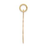 14k Boy Head on .013 Gauge Engravable Scalloped 25x22mm Disc Charm - Image 2