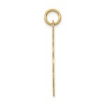 14k Girl Head on .011 Gauge Engravable Scalloped 25x22mm Disc Charm - Image 2
