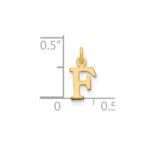 14ky Cutout Letter F Initial Pendant - Image 2