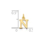 14ky Cutout Letter N Initial Pendant - Image 2