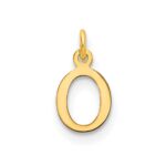14ky Cutout Letter O Initial Pendant